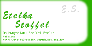 etelka stoffel business card